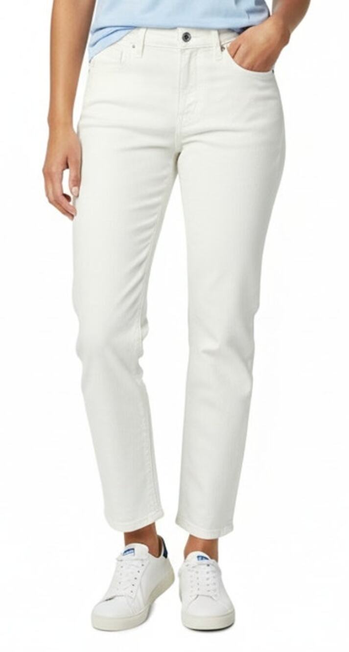 Everlane Women 27 White Coastal Straight Leg Cropped Ankle Length Denim Jean